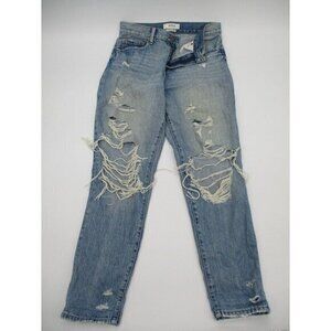 Pistola Womens Jeans 27 Fringe Distressed Casual Denim Pockets Blue Jeans